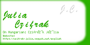 julia czifrak business card